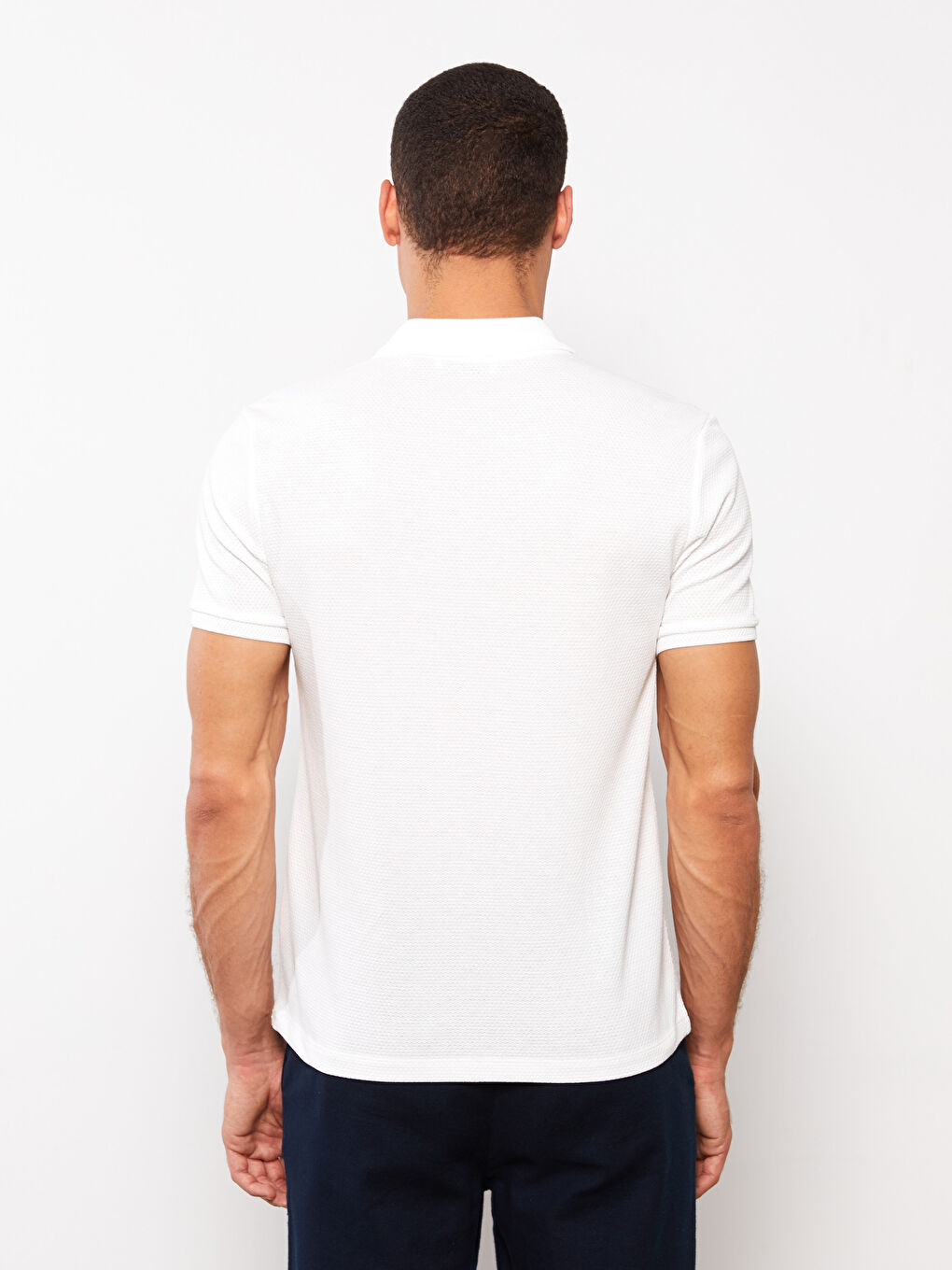 Polo Neck Short Sleeve Men's T-Shirt-4