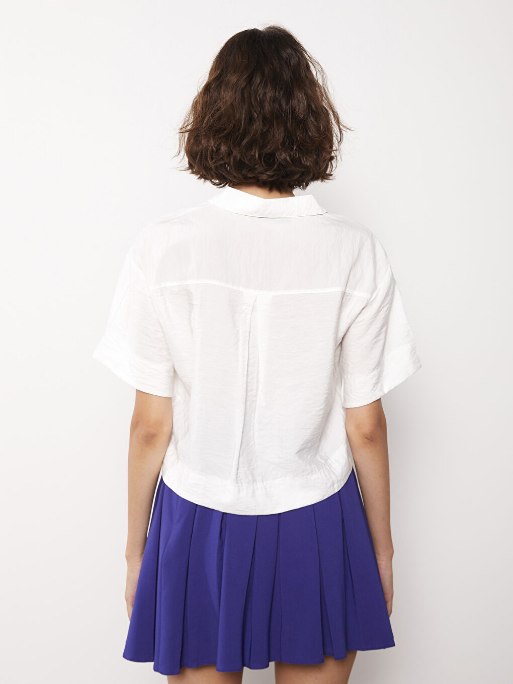 XSIDE Chemise Femme à Manches Courtes Droite avec Fermeture à Boutons sur le Devant-4