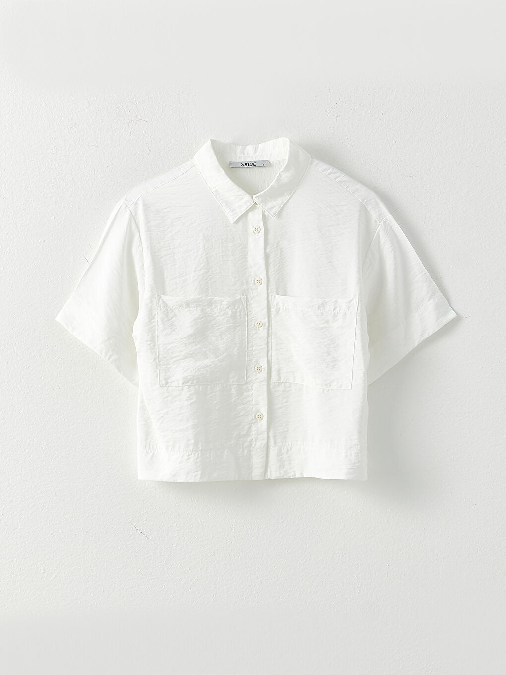 XSIDE Chemise Femme à Manches Courtes Droite avec Fermeture à Boutons sur le Devant-5