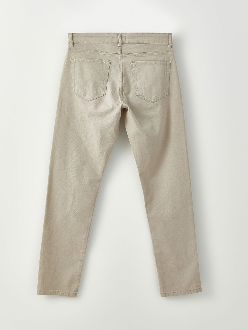 Bej Slim Fit Gabardin Erkek Pantolon-6