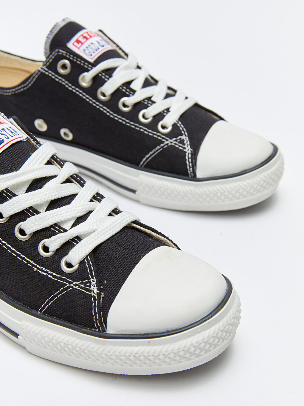 Siyah Baskılı Bağcıklı Kadın Spor Ayakkabı-2