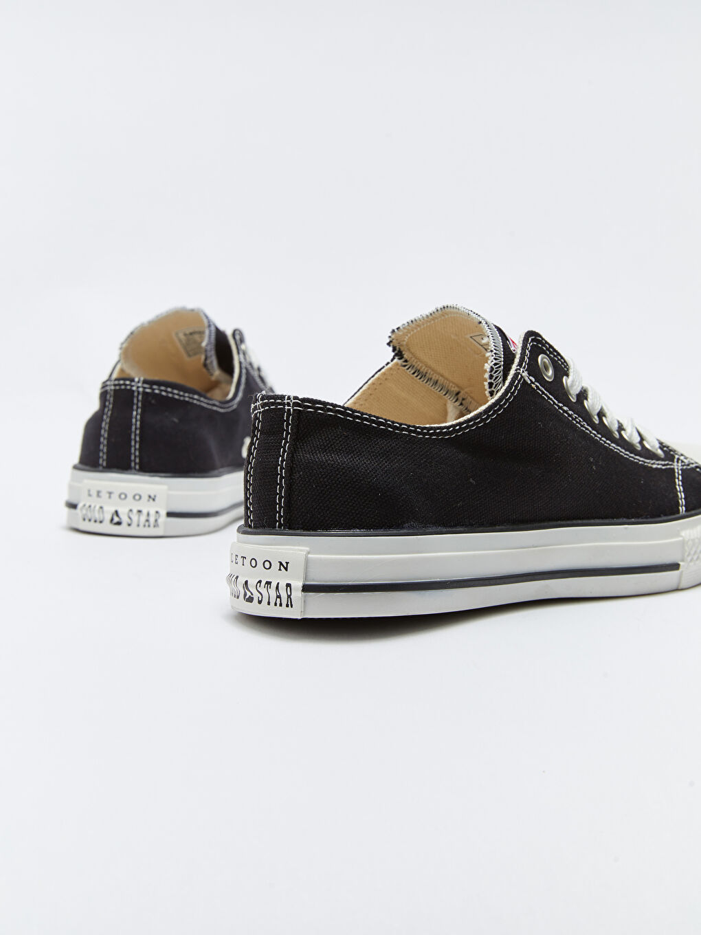 Siyah Baskılı Bağcıklı Kadın Spor Ayakkabı-4