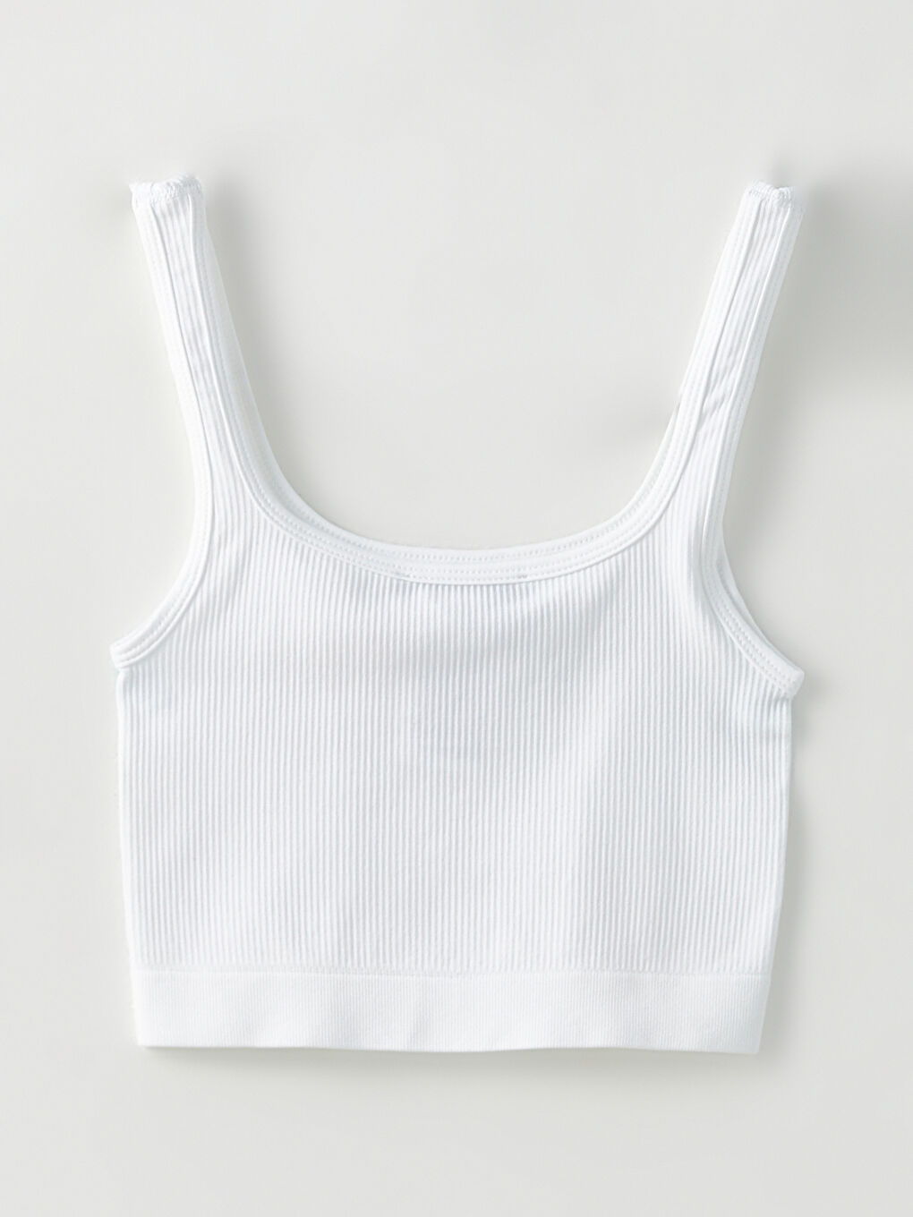 قميص داخلي بدون أكمام بحمالات بسيط برقبة على شكل حرف U كروب نساء-6