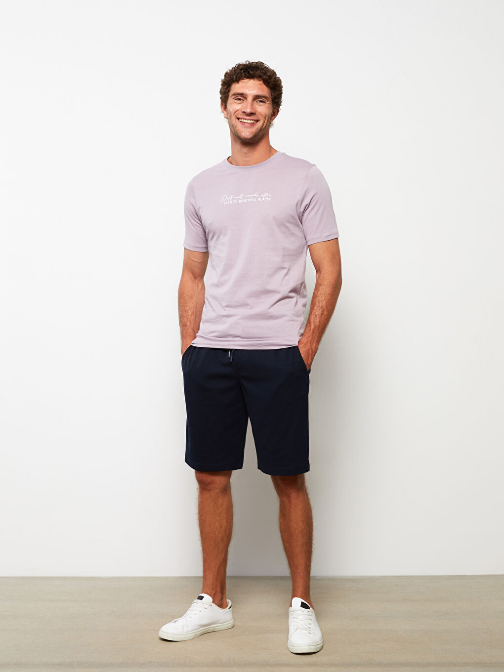 Standard Pattern Waist Elastic Men's Shorts -S2N226Z8-RFH
