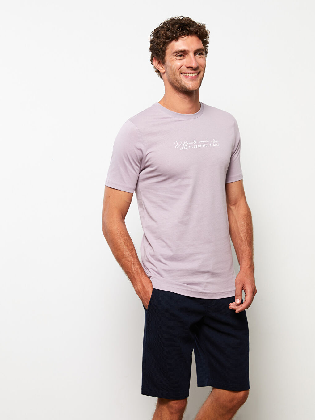 Standard Pattern Waist Elastic Men's Shorts -S2N226Z8-RFH