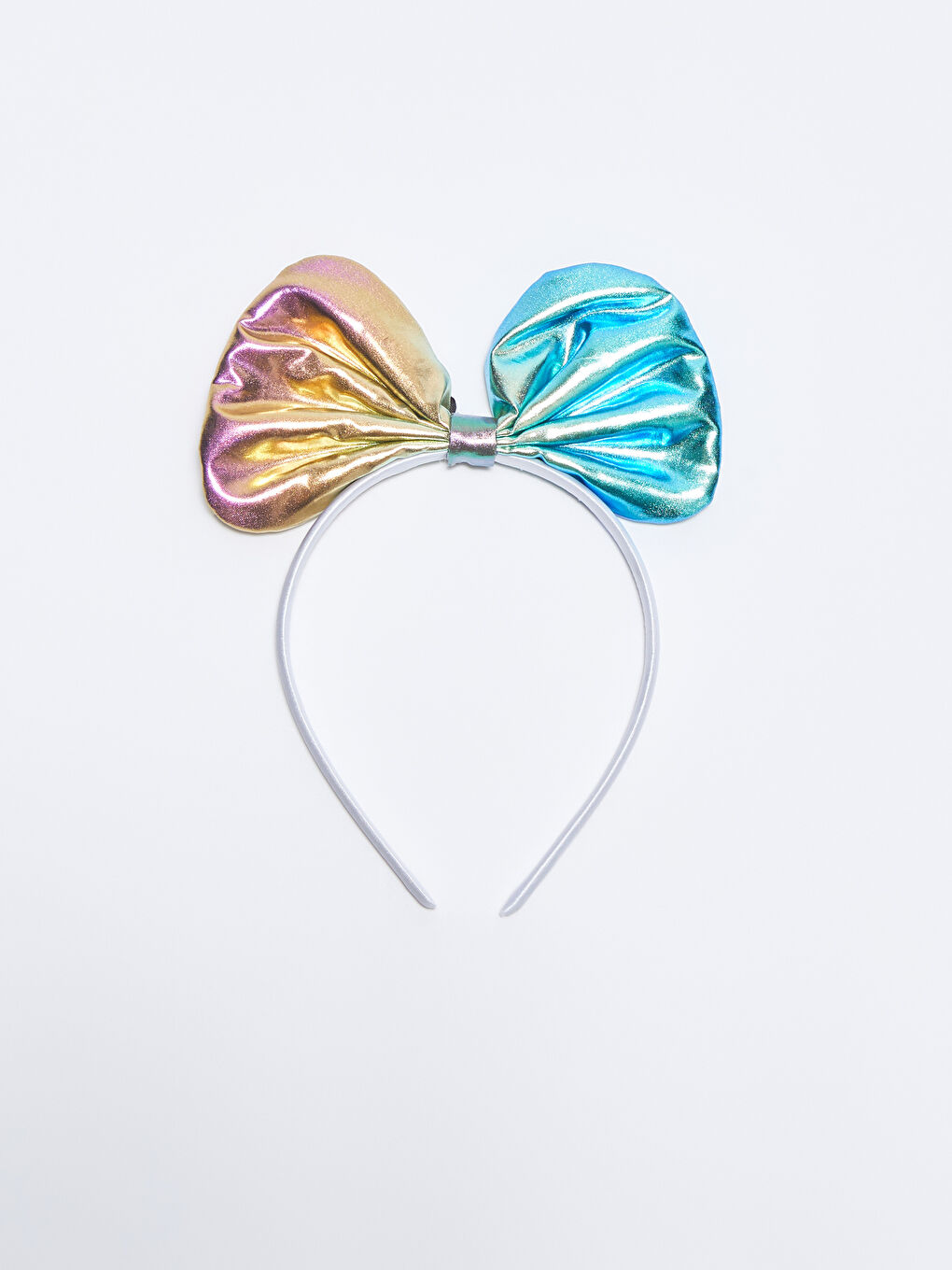 Karışık Parlak Görünümlü Fiyonk Detaylı Kız Çocuk Taç