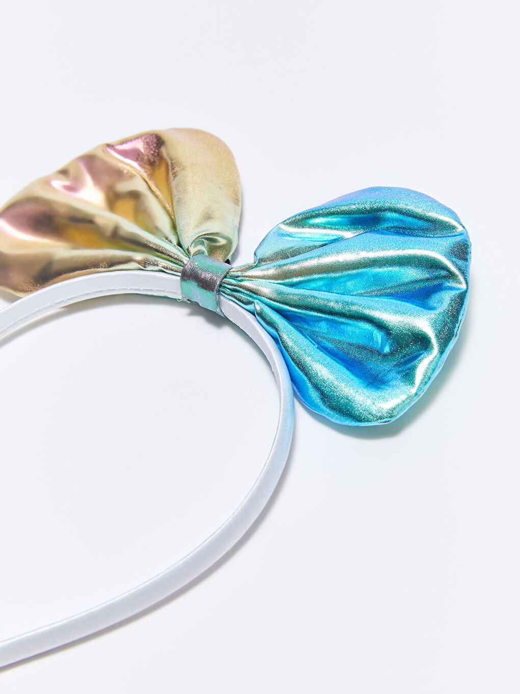 Karışık Parlak Görünümlü Fiyonk Detaylı Kız Çocuk Taç-1