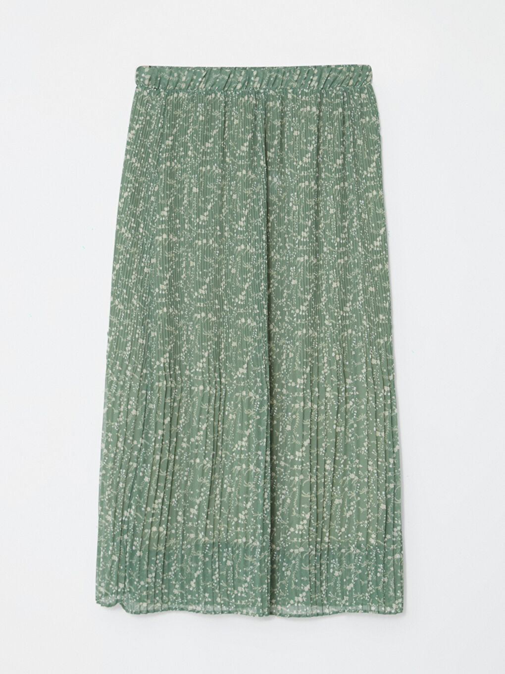 Elasticated Waist Patterned Pleated Women's Skirt -S2N268Z8-LRT