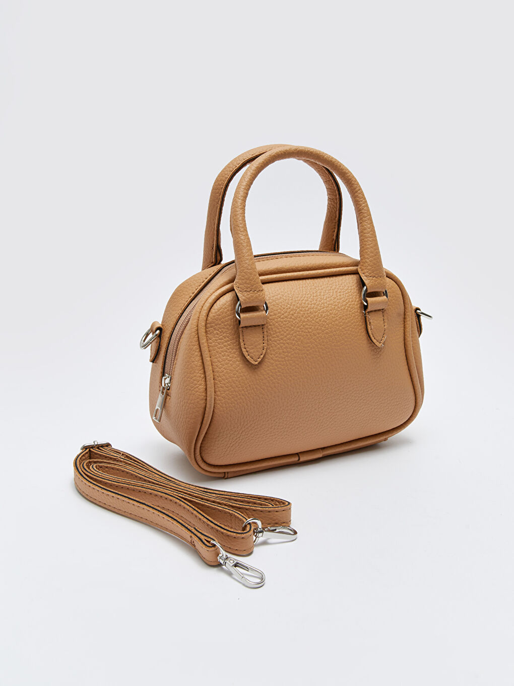 Deri Görünümlü Kadın Çapraz Çanta