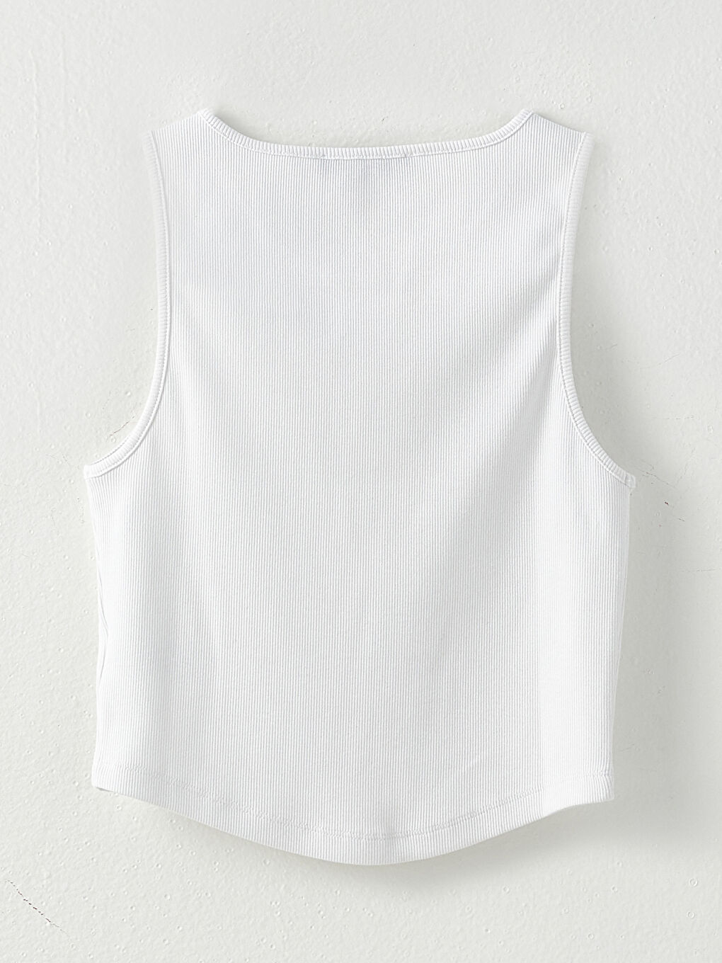 Crop Top Simplu cu Guler Rotund pentru Femei-6