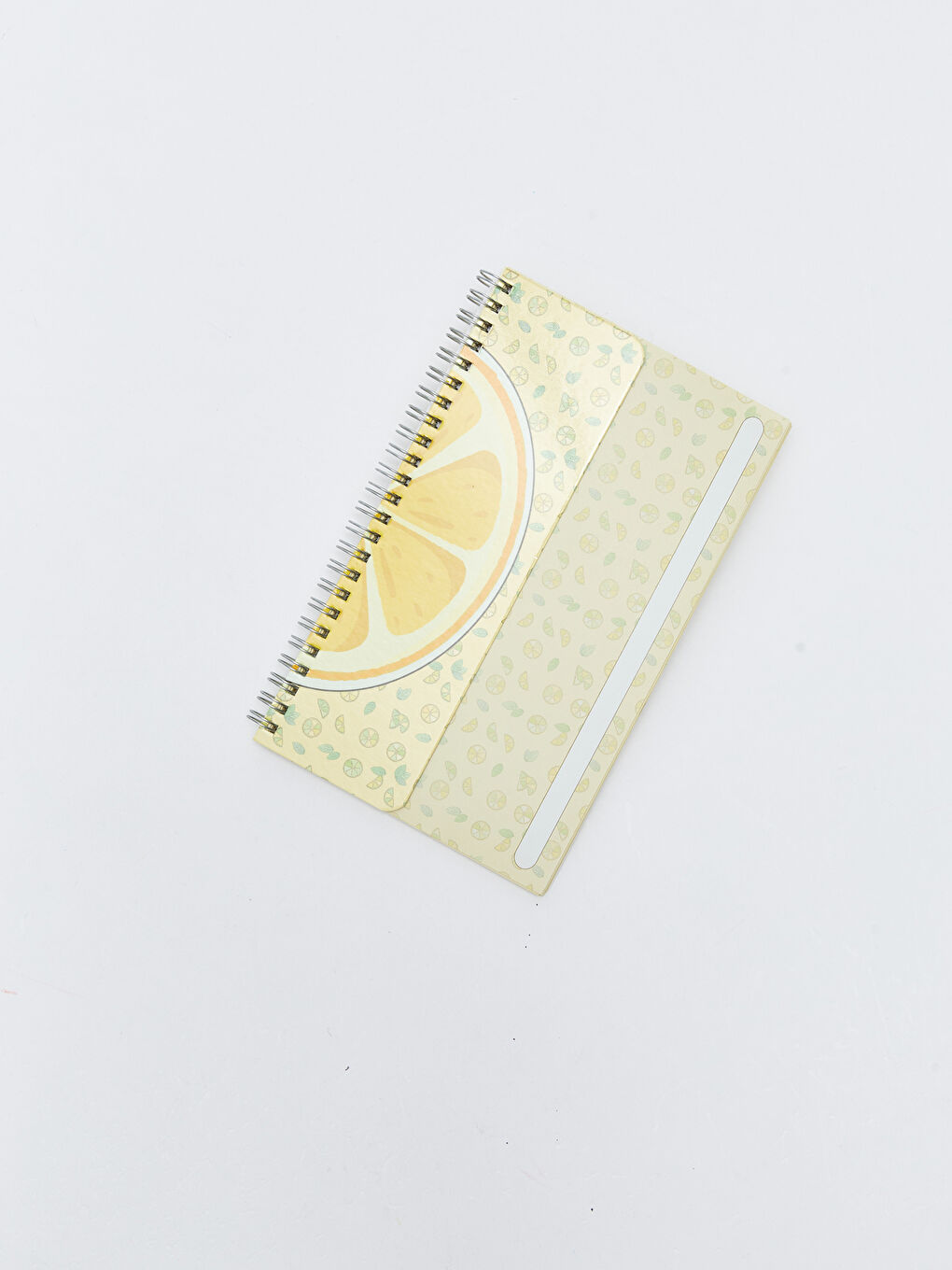 Limon Baskılı Çizgili Spiralli Not Defteri
