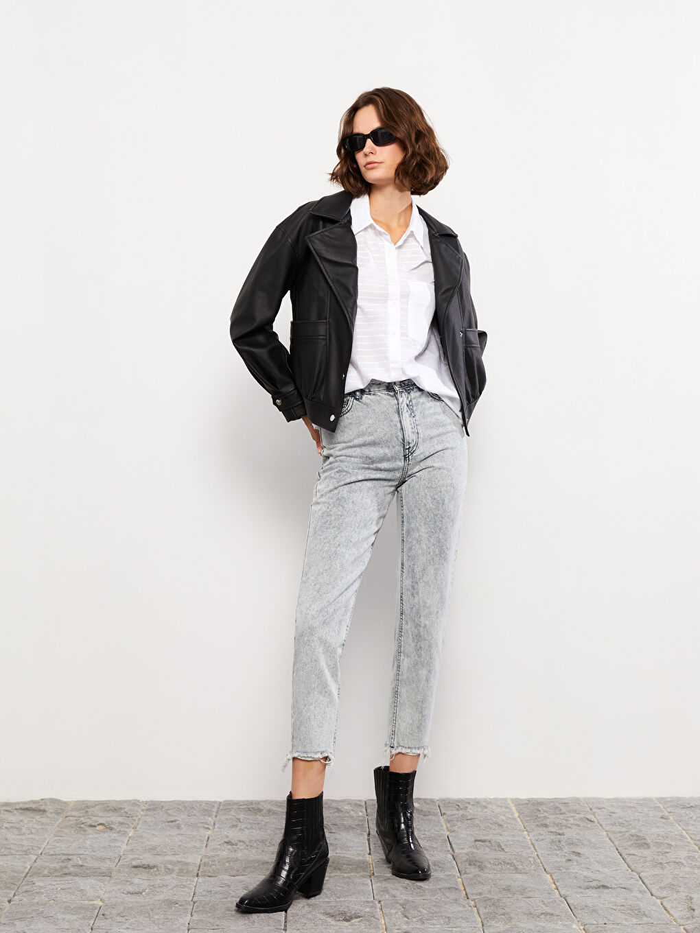 High Waist Mom Fit Women's Jeans-1