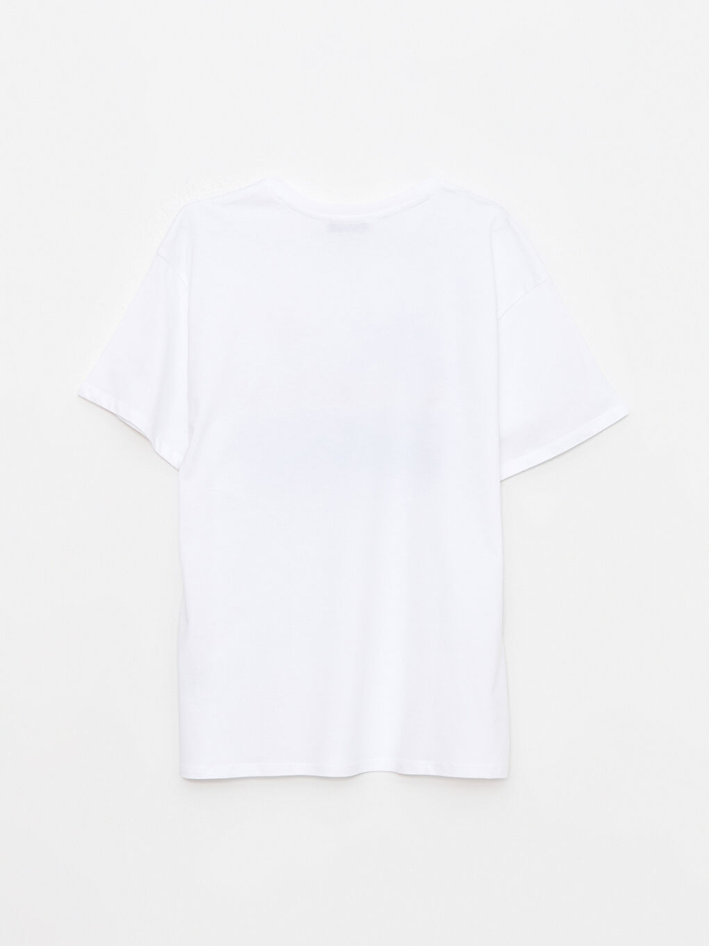 Crew Neck Printed Short Sleeve Cotton Women's T-shirt-6