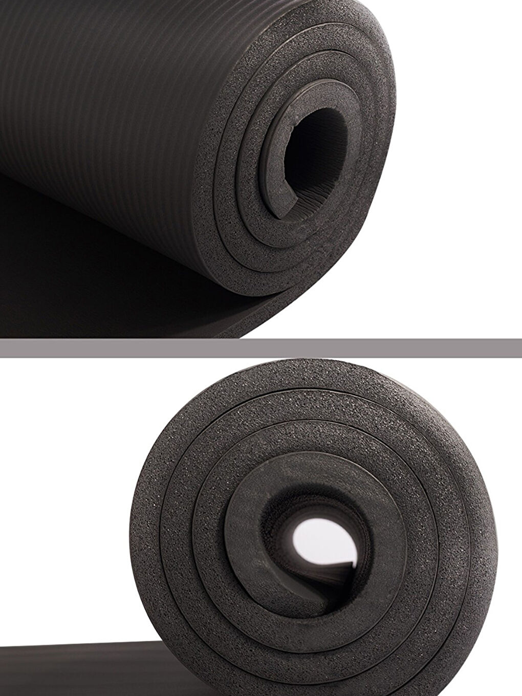 Gri Konfor Zemin Taşıma Askılı Pilates Minderi Yoga Matı 180x60 cm-1