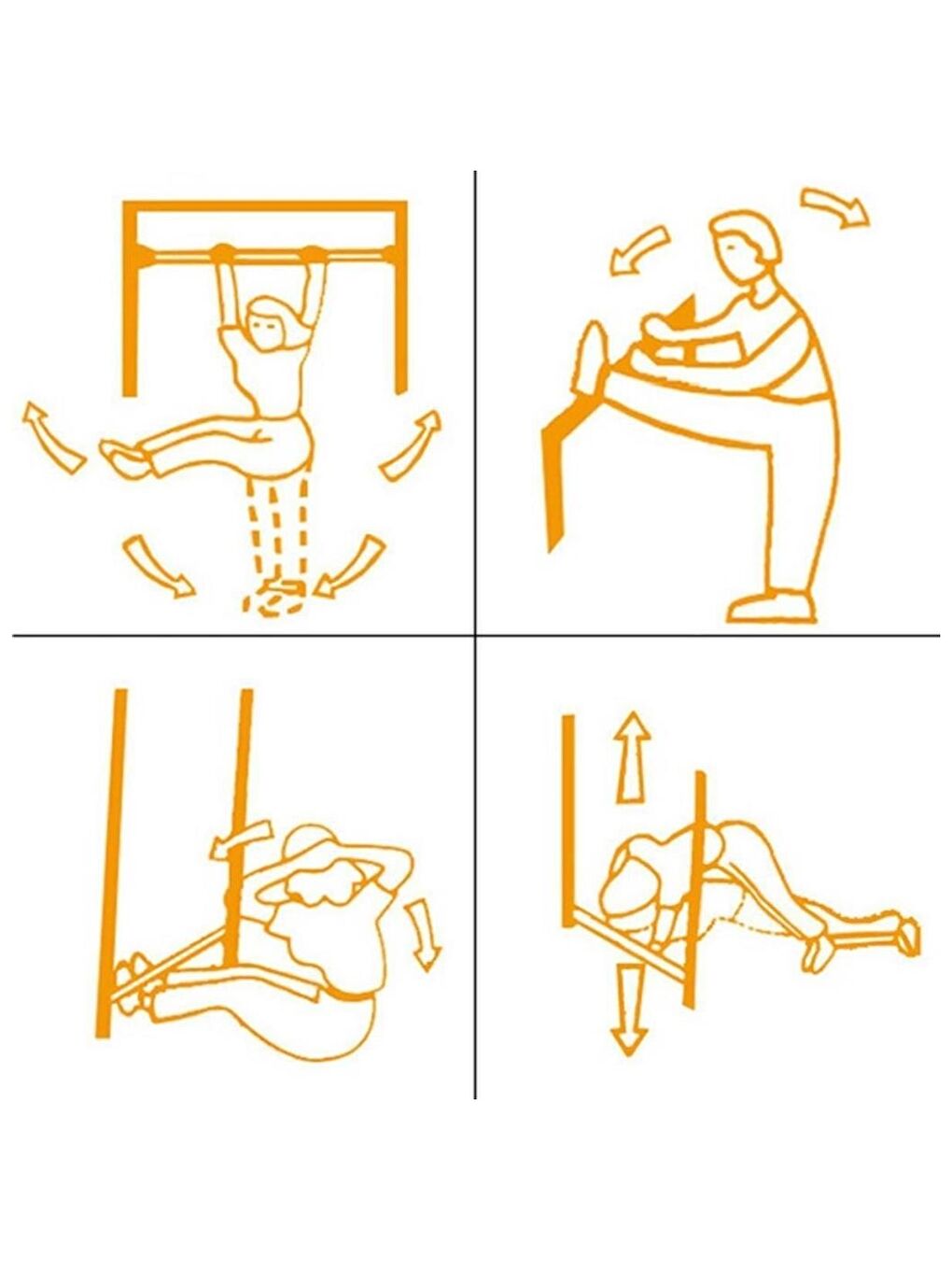 Siyah Kapı Arası Ayarlanabilir Barfiks Barı Çubuğu-1