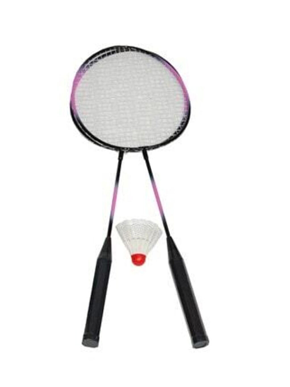 Siyah Badminton Raketi 2'li & Badminton Topu Oyun Seti