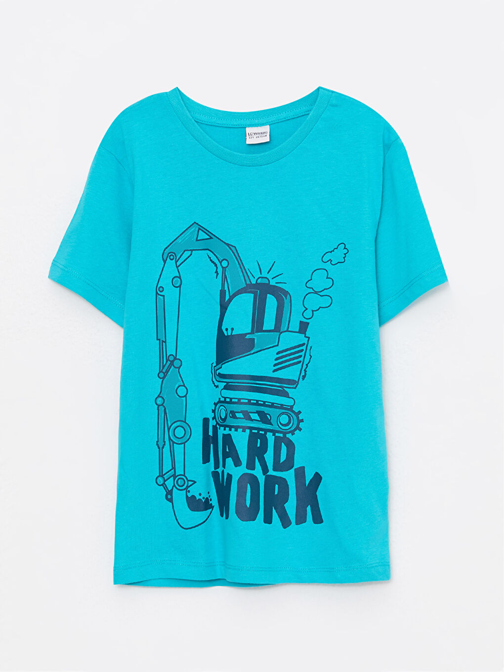 Crew Neck Printed Short Sleeve Cotton Boy T-shirt