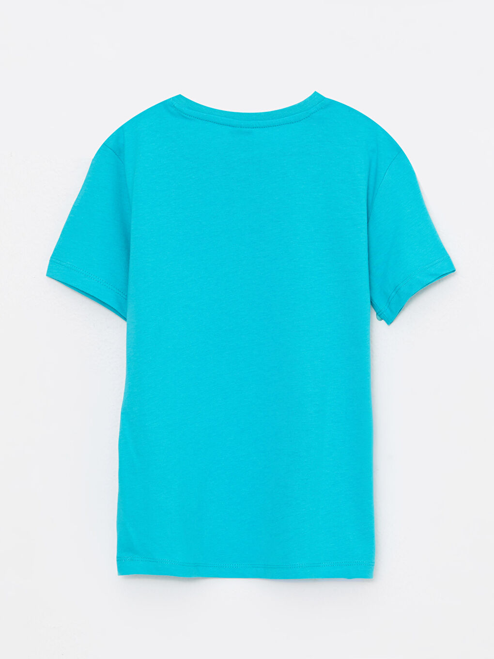 Crew Neck Printed Short Sleeve Cotton Boy T-shirt-1