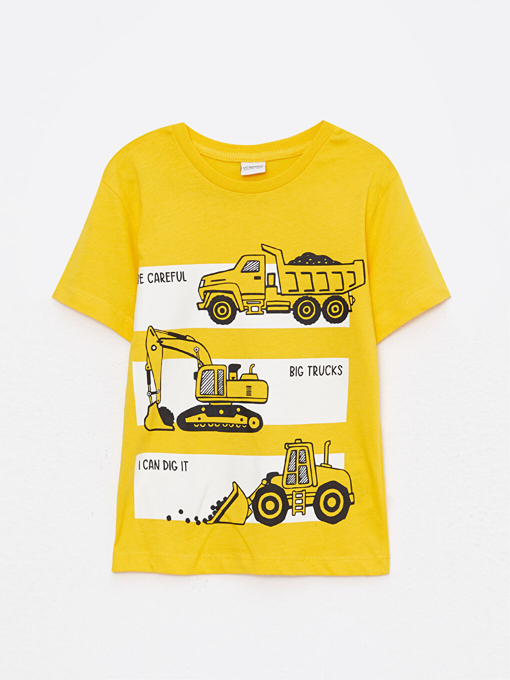 Crew Neck Printed Short Sleeve Cotton Boy T-shirt