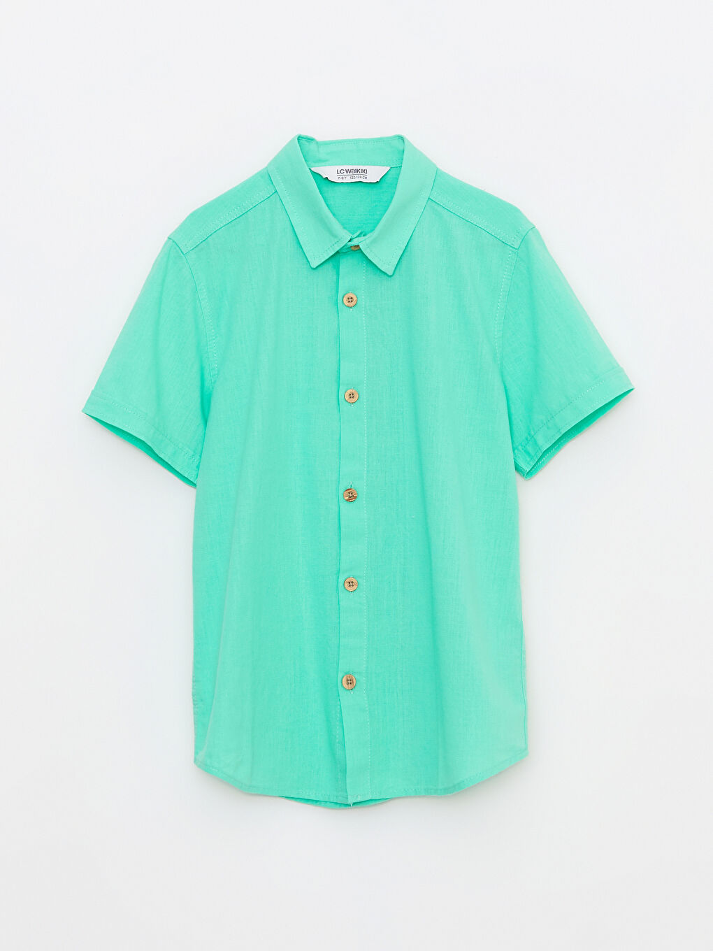 Yeşil Basic Kısa Kollu Erkek Çocuk Gömlek