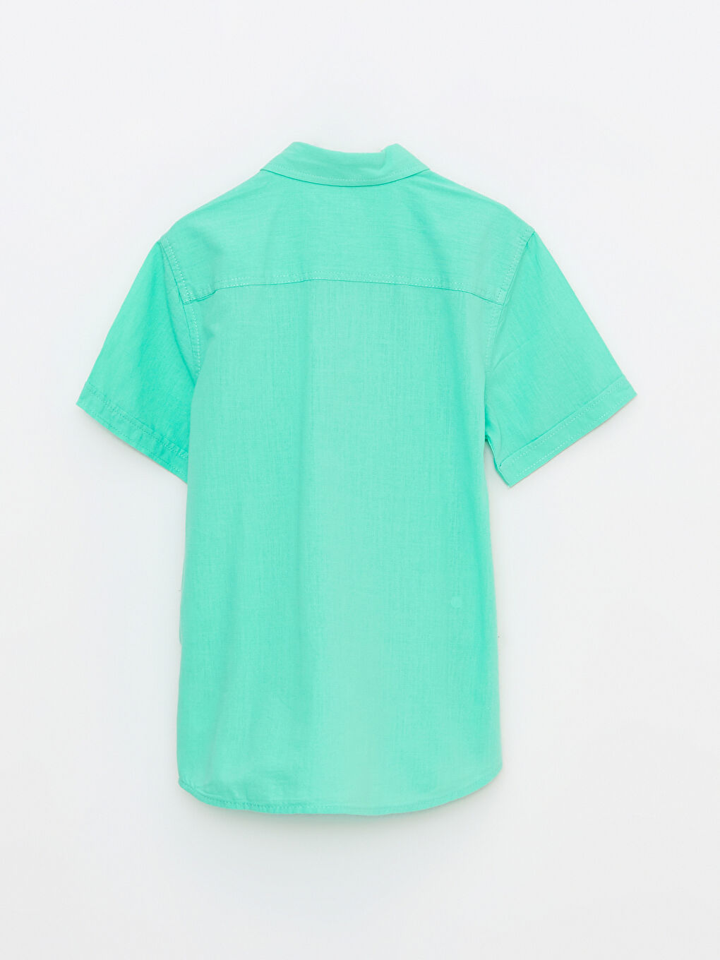 Yeşil Basic Kısa Kollu Erkek Çocuk Gömlek-1