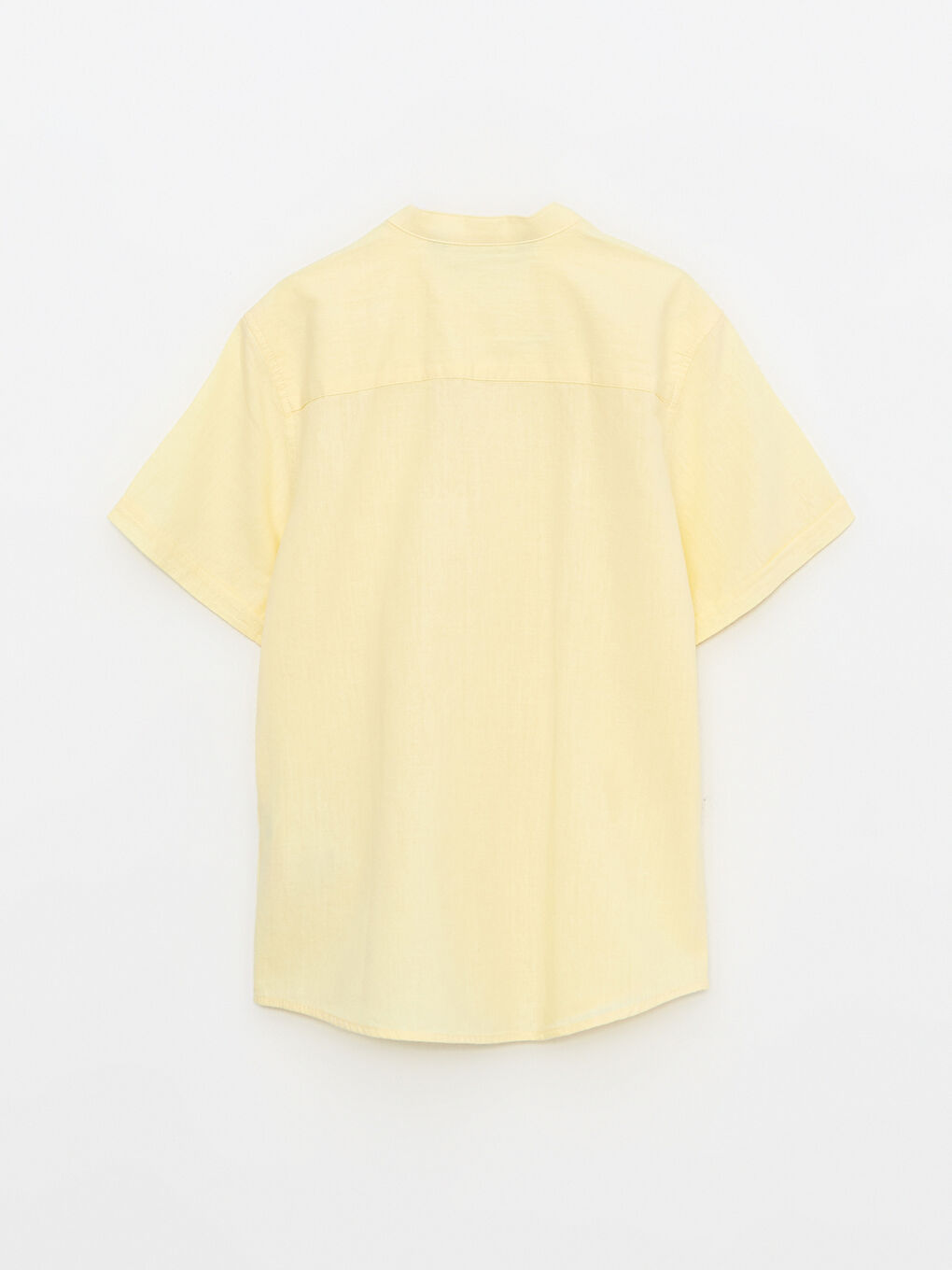 Sarı Hakim Yaka Basic Kısa Kollu Erkek Çocuk Gömlek-1