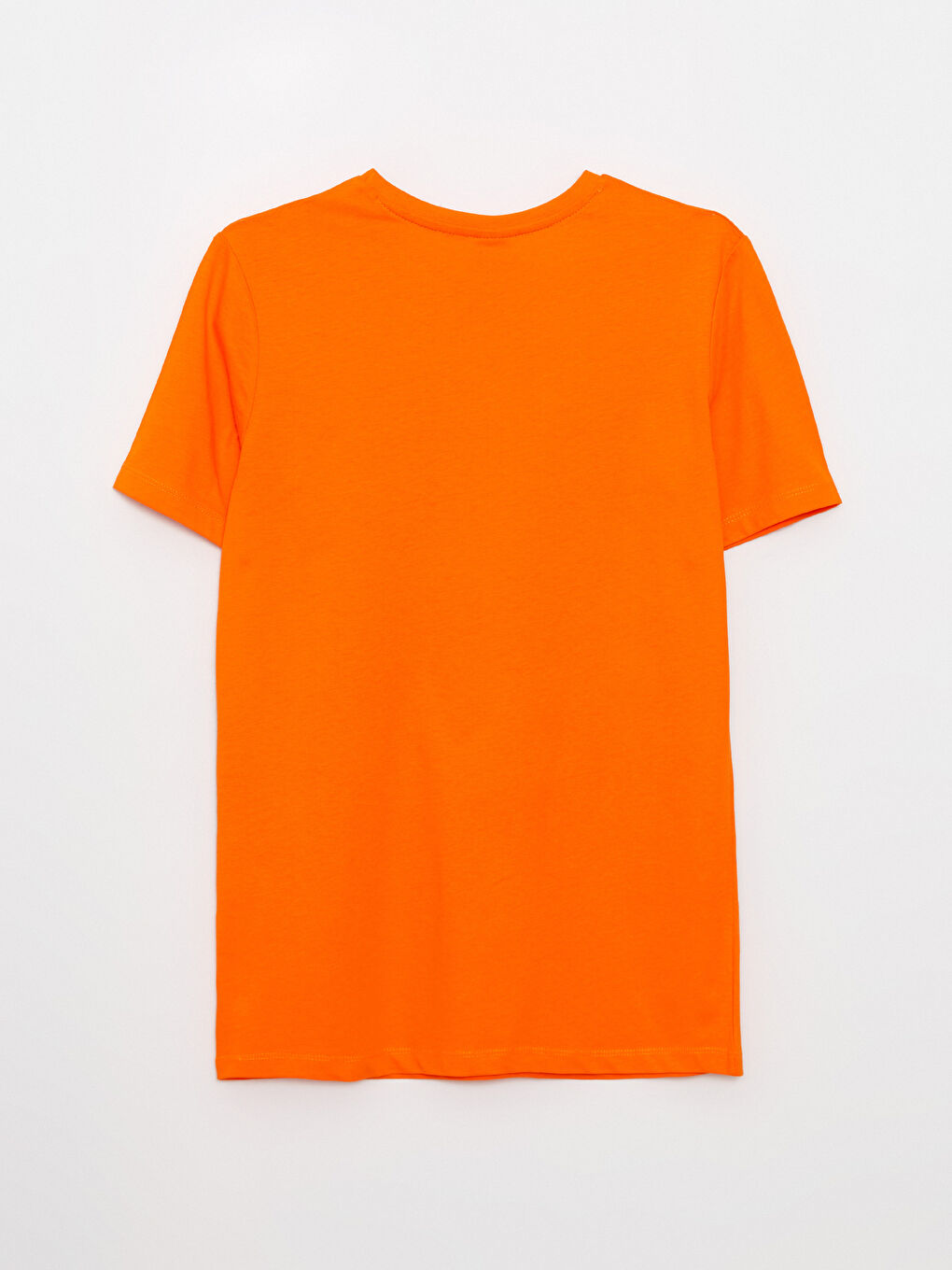 Turuncu Bisiklet Yaka Baskılı Kısa Kollu Pamuklu Erkek Çocuk Tişört-2