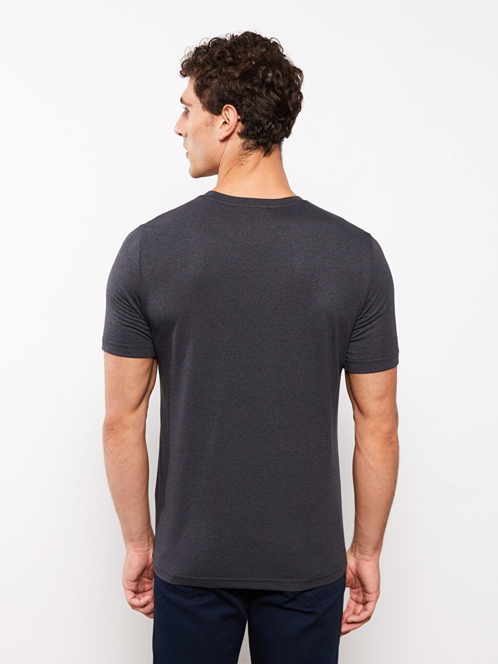 Crew Neck Short Sleeve Printed Combed Cotton Men's T-shirt-4