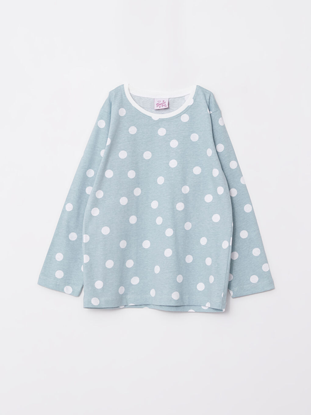 Yeşil Bisiklet Yaka Baskılı Uzun Kollu Kız Çocuk Takım-1