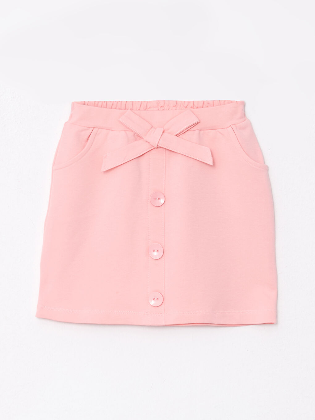 Turuncu Beli Lastikli Kız Çocuk Etek