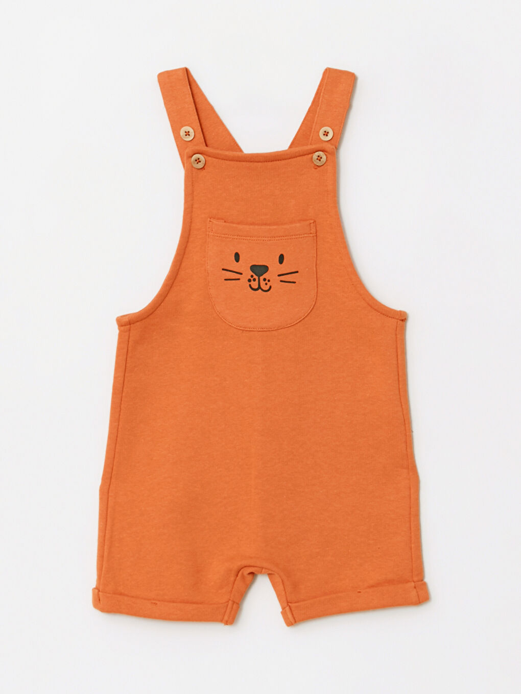 LCW baby Turuncu Baskılı Erkek Bebek Salopet