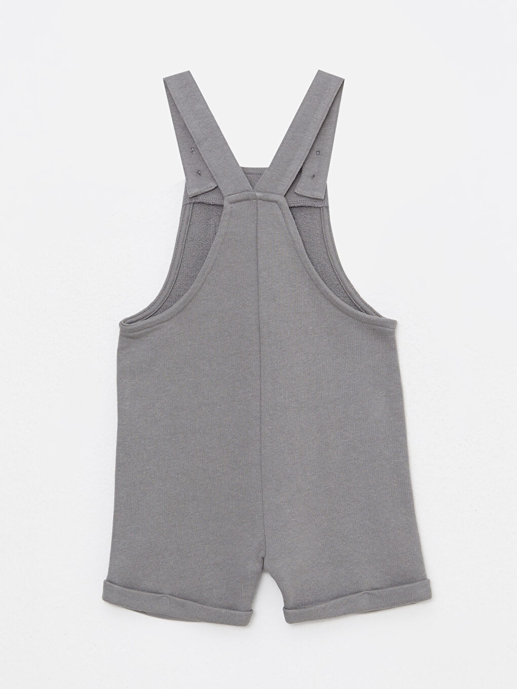 Gri Kare Yaka Basic Erkek Bebek Salopet-1