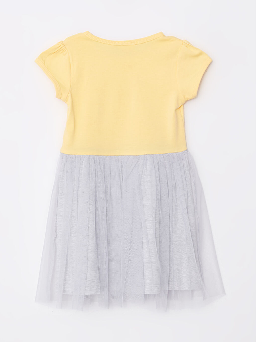 Sarı Bisiklet Yaka Kız Bebek Elbise-1