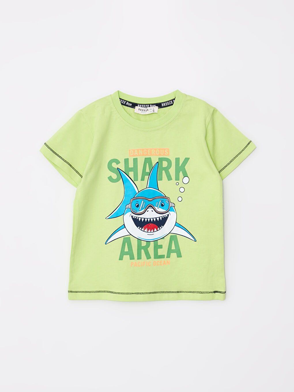 Yeşil Bisiklet Yaka Erkek Bebek 2'li Takım-1