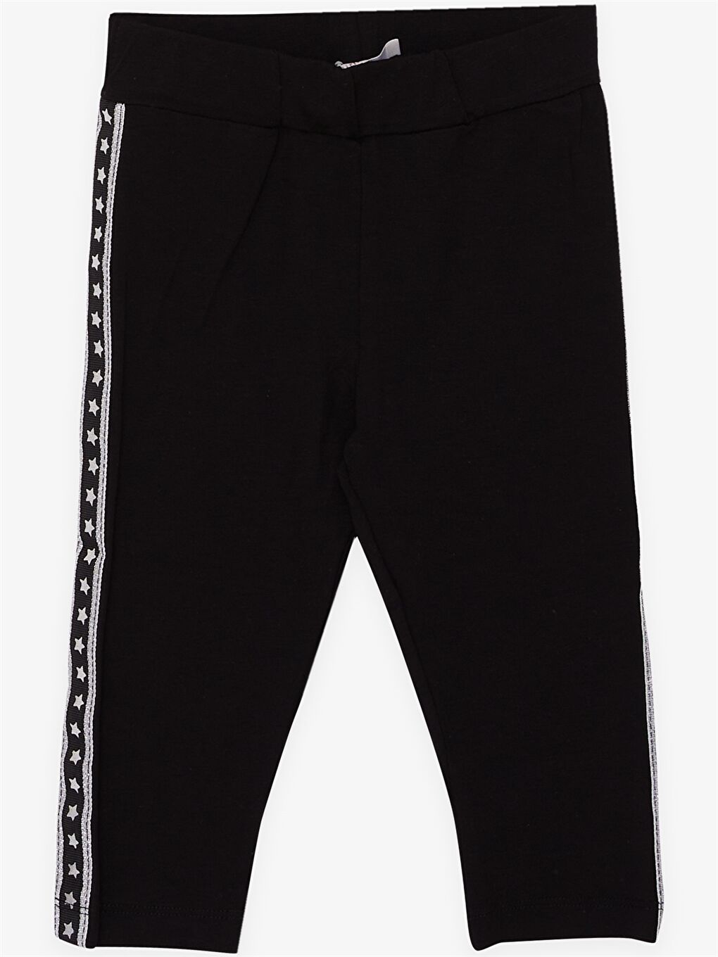 Sarı Bisiklet Yaka Pul İşlemeli Kısa Kollu Kız Çocuk Tişört ve Tayt-3