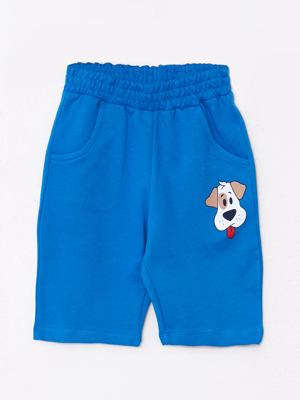 Ekru Bisiklet Yaka Erkek Bebek Tişört ve Şort 2'li-2