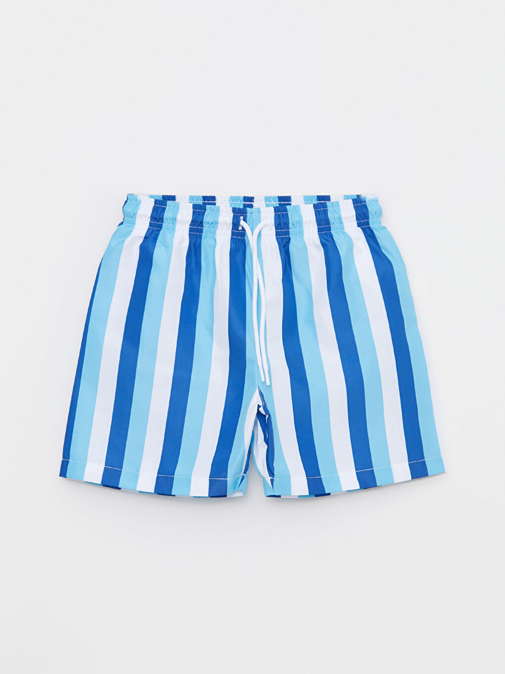 Lacivert Çizgili Hızlı Kuruyan Erkek Çocuk Deniz Şortu