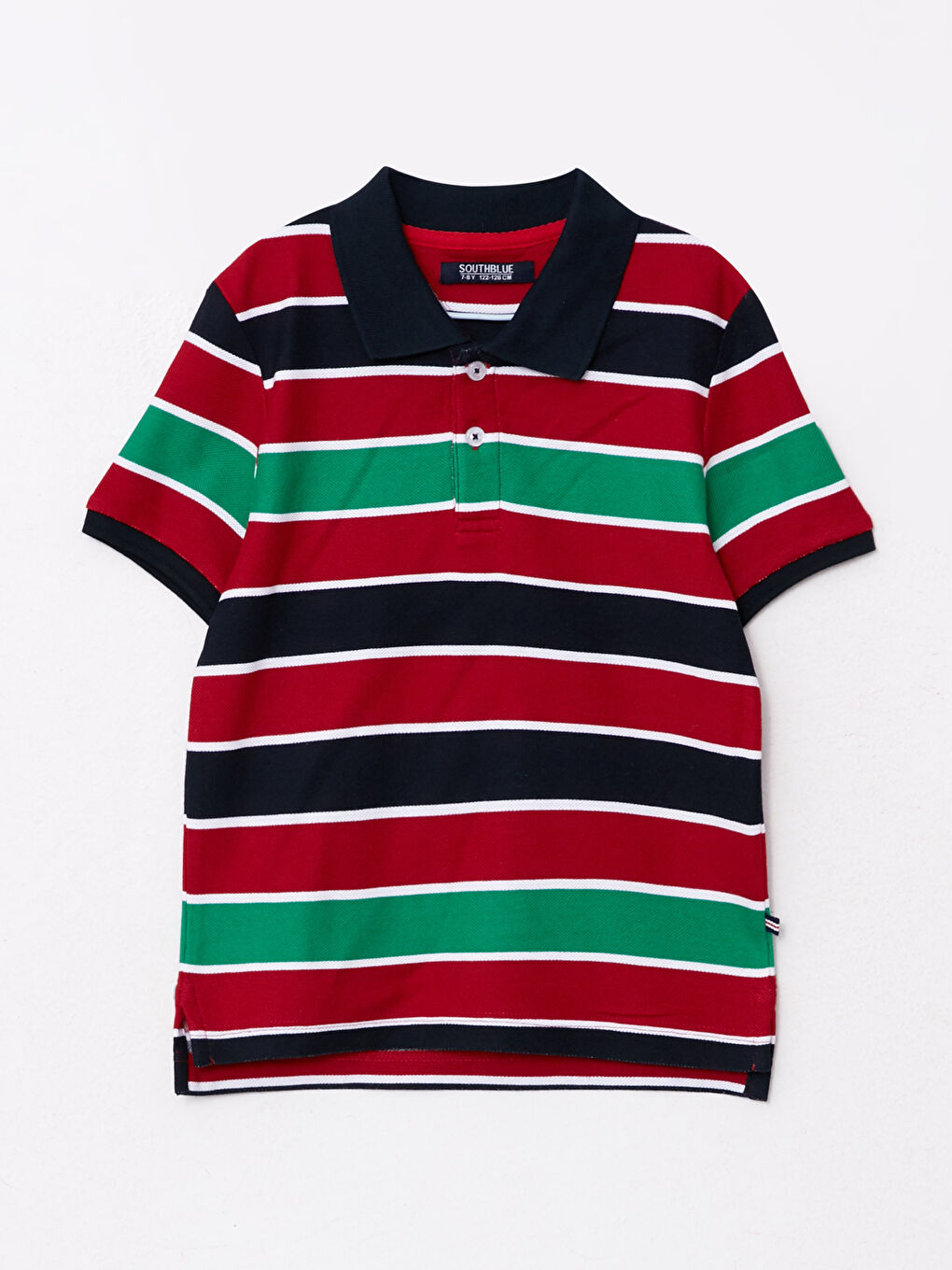 Polo Neck Striped Short Sleeve Boys' T-Shirt -S2NA94Z4-Q6K