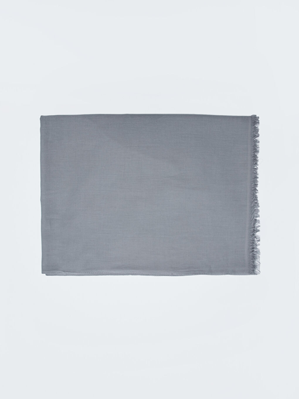 Gri Düz Pamuklu Kadın Şal-1