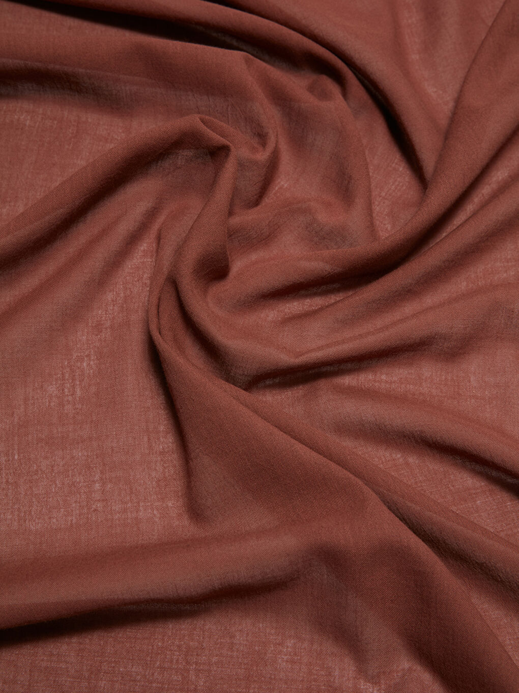 Kahverengi Düz Pamuklu Kadın Şal-2