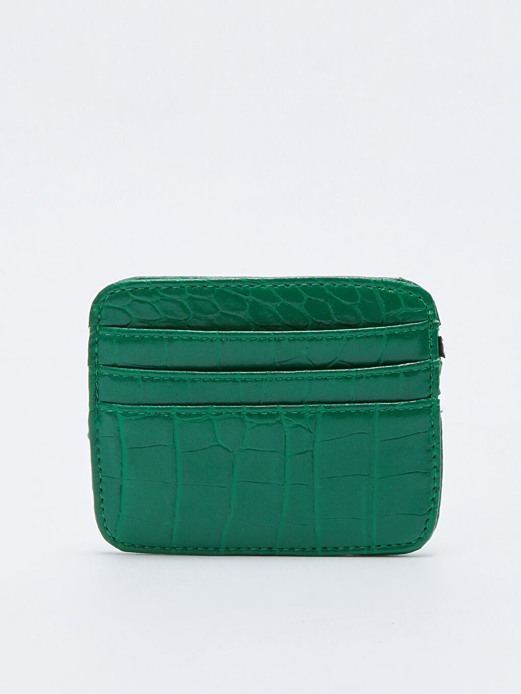 حامل بطاقات للسيدات بتأثير جلد التمساح من الجلد الصناعي-1