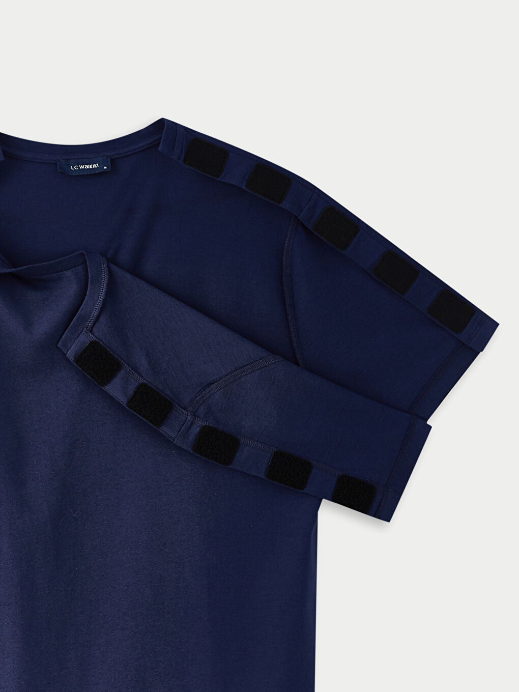 Lacivert Bisiklet Yaka Kısa Kollu Pamuklu Erkek Tişört-5