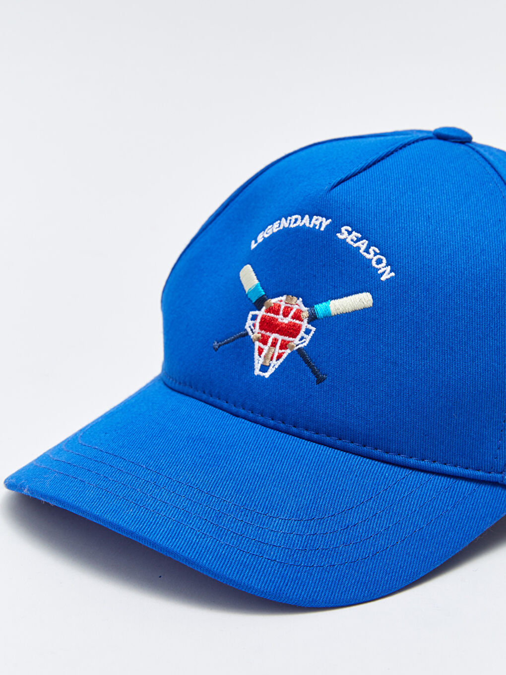 Lacivert Nakışlı Erkek Kep Şapka-5