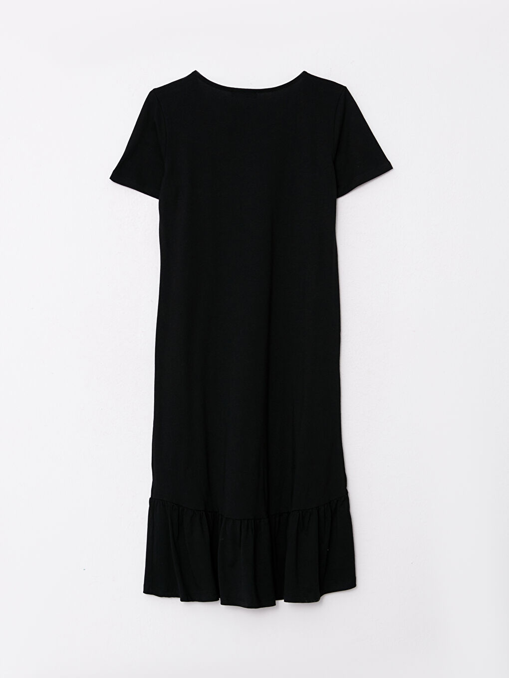 Haljina za Žene od Pamuka sa Okruglim Izrezom, Vezenim Detaljima i Kratkim Rukavima-6