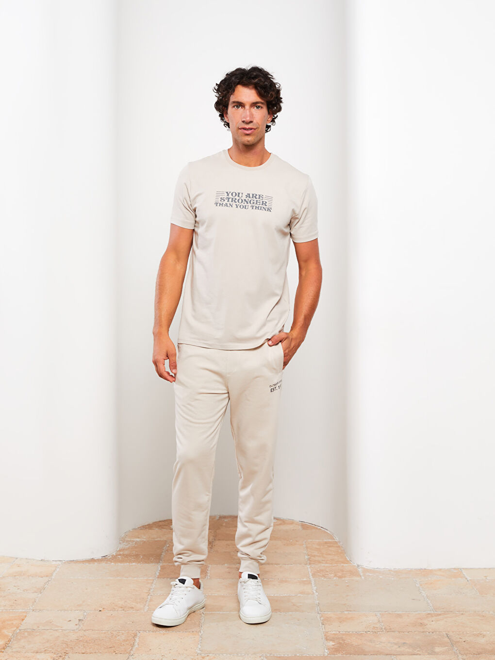 Crew Neck Printed Short Sleeve Men's T-Shirt-2