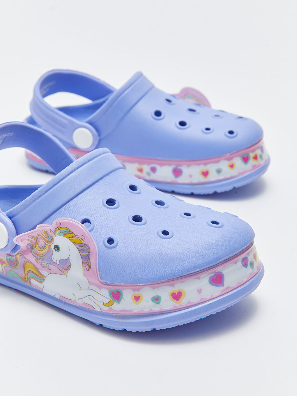 Lila Patch Detaylı Önü Kapalı Kız Çocuk Plaj Sandaleti-2