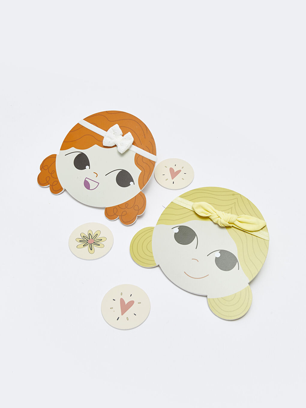 Ekru Fiyonk Detaylı Kız Bebek Saç Bandı 2'li