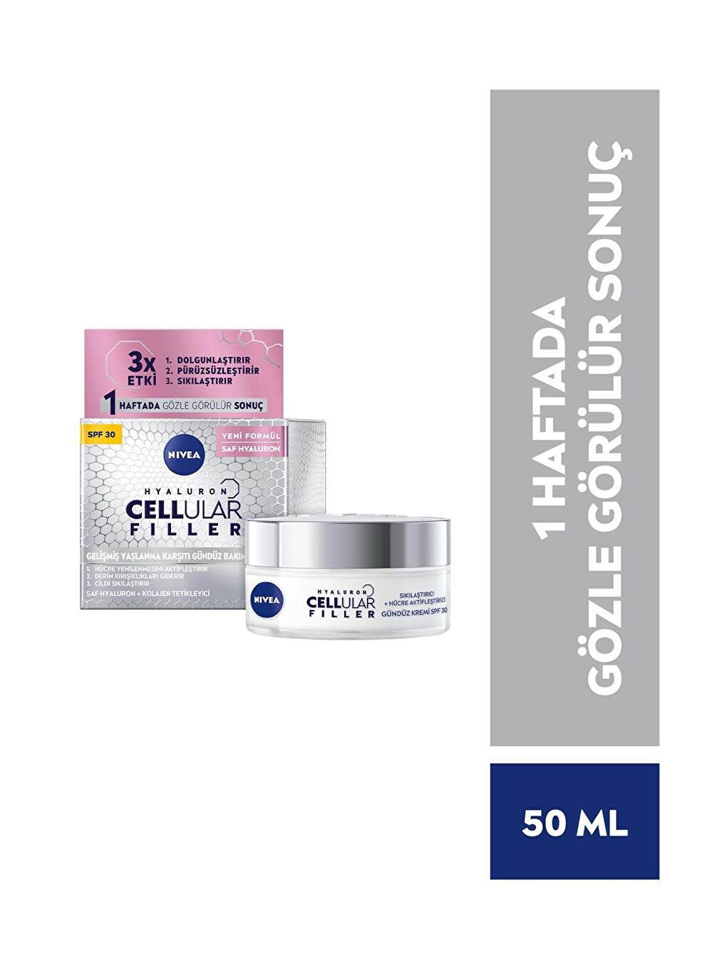 Hyaluron Cellular Fıller + Sıkılaştırıcı Yaşlanma Karşıtı Gündüz Kremi