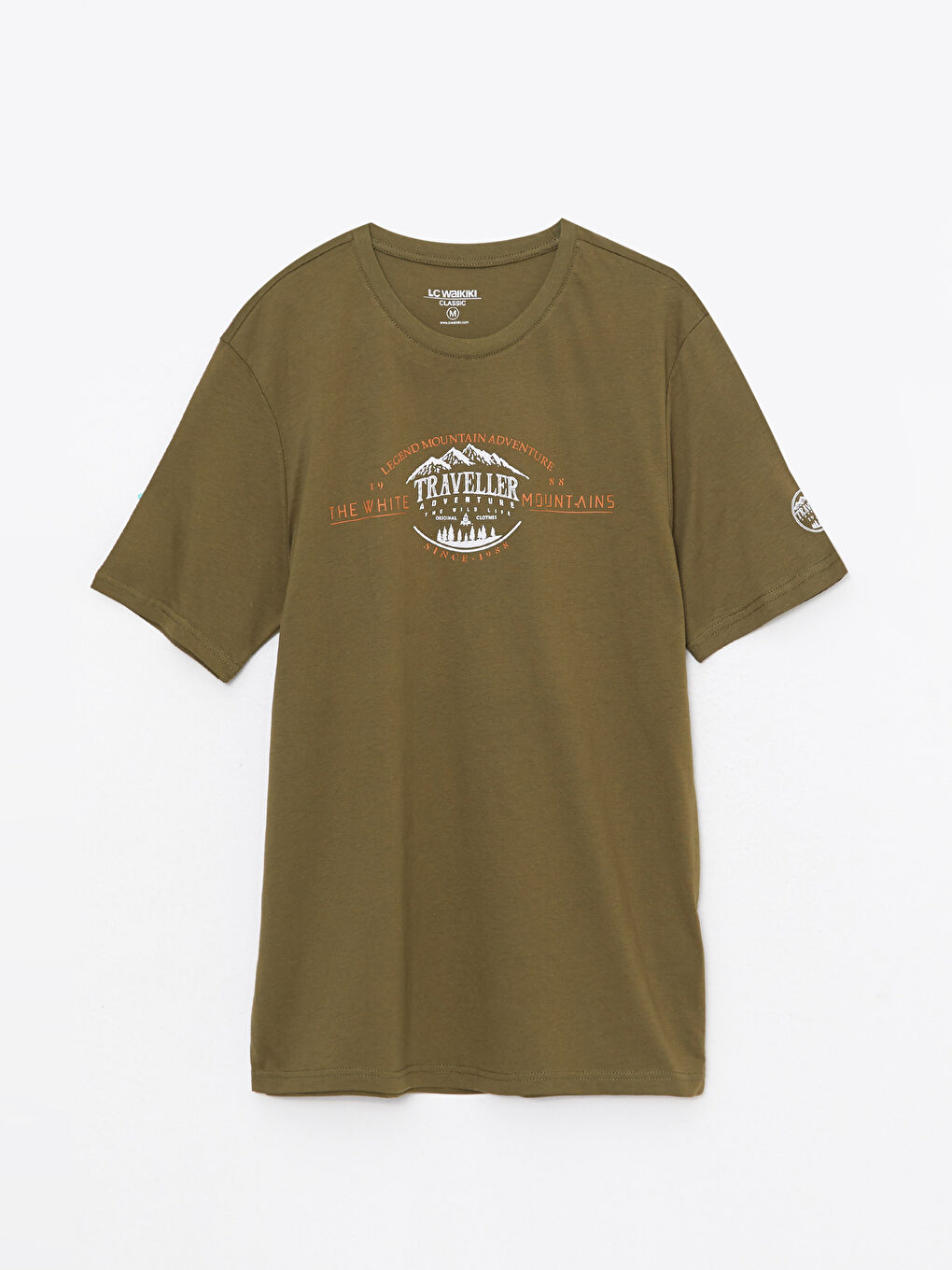 SOUTHBLUE Crew Neck Short Sleeve Printed Combed Cotton Men's T-shirt -S2NE72Z8-H2T