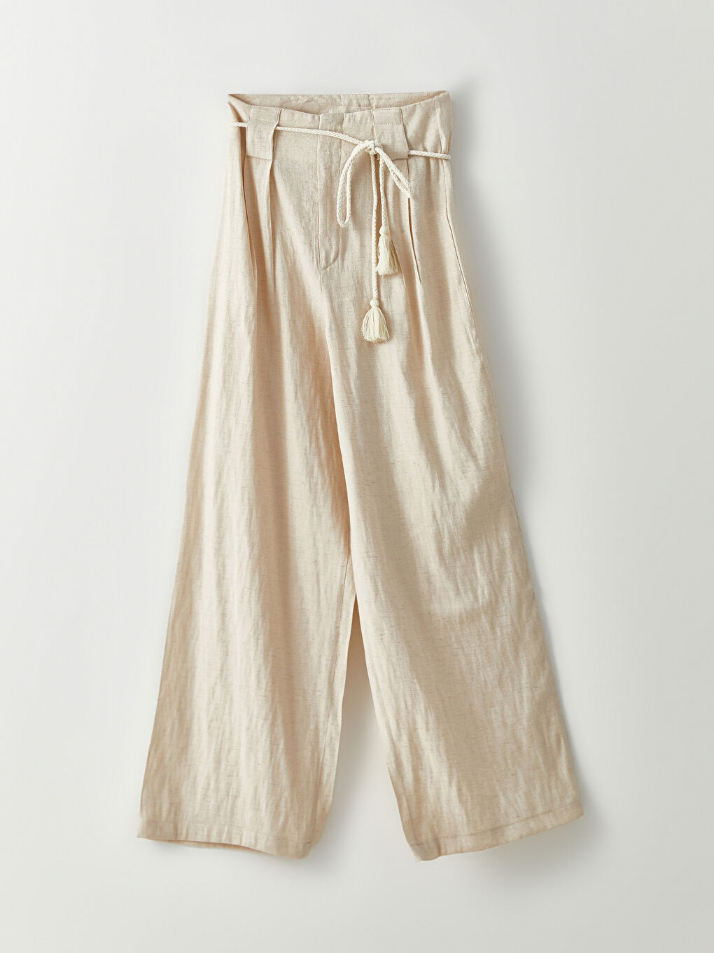 Pantaloni Largi Simpli cu Croială Standard pentru Femei-6